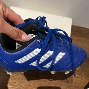 Adidas Royal blue  Soccer cleats Little kid size 10